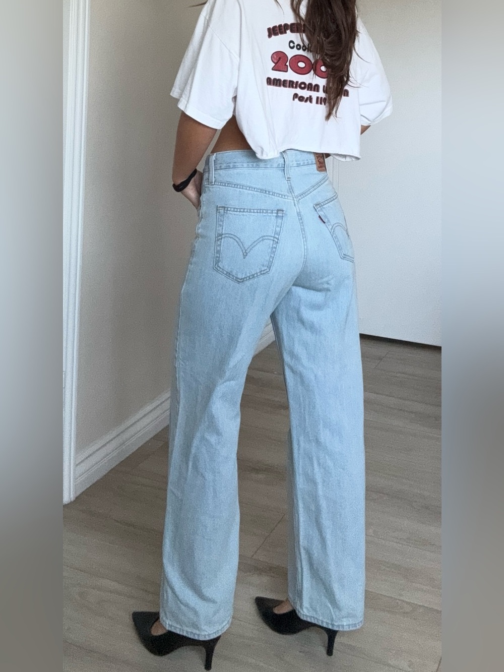 Levi's Light Blue High-Rise Wide Leg Jeans